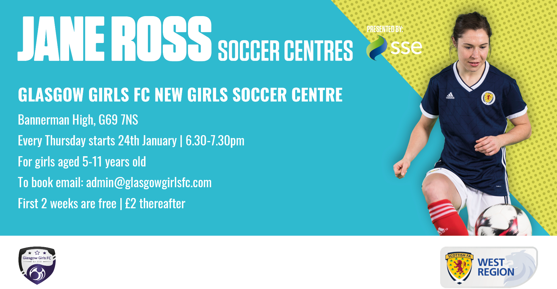 Glasgow Girls Soccer Centre Jan 2019